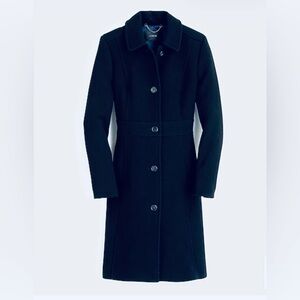 J.Crew Double Cloth Navy Blue wool Coat